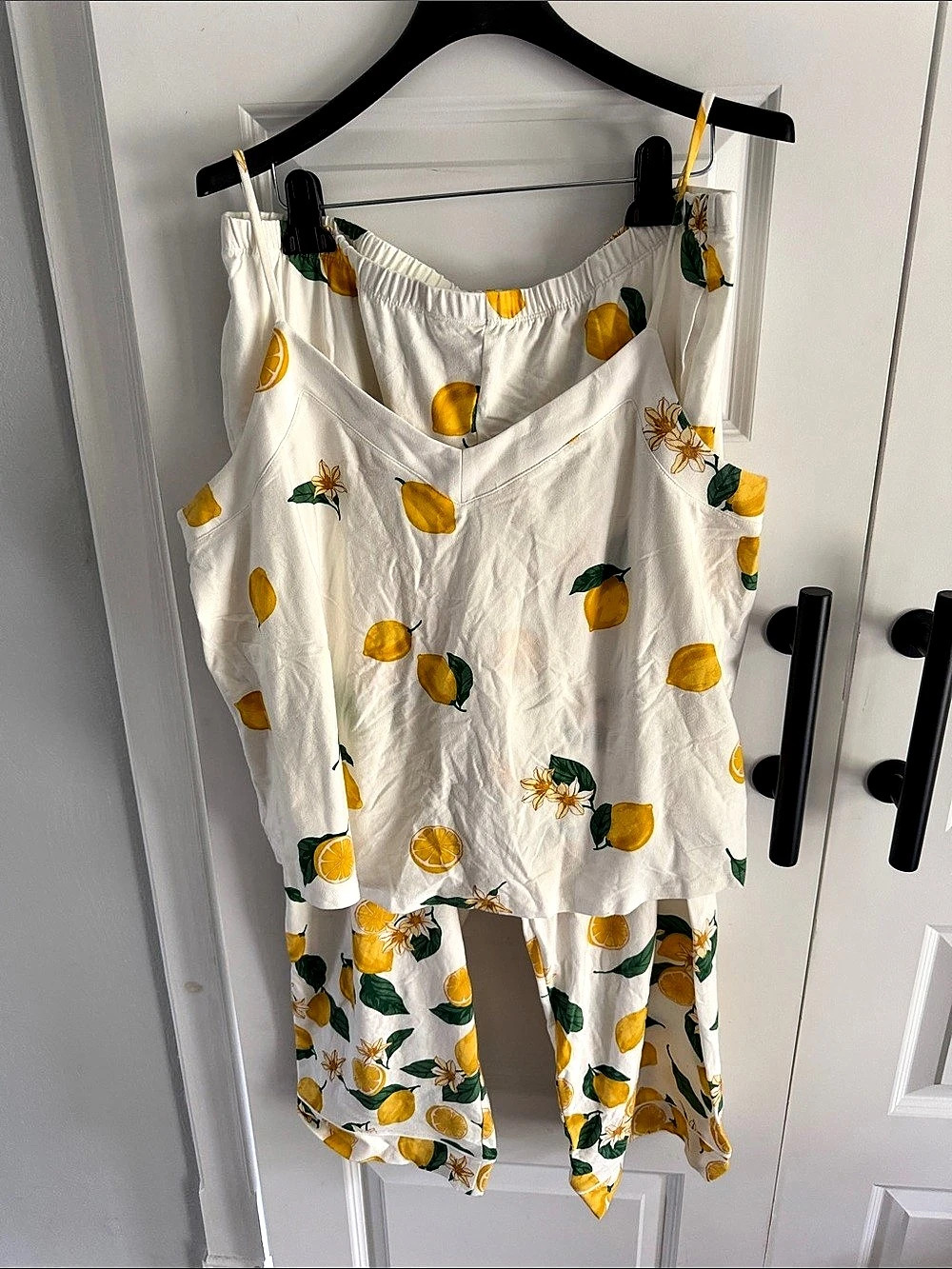 BedHead PJs Lemon Print Pajama Set 1X Like New
